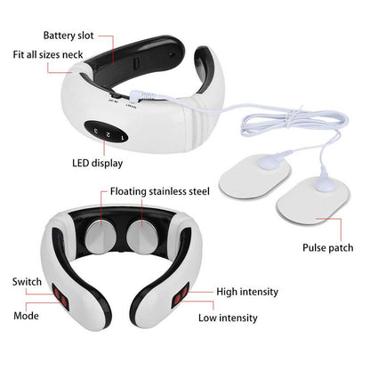 Electric neck massager with far