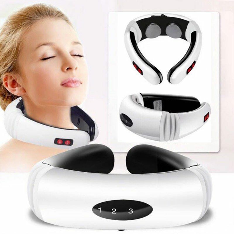 Electric neck massager with far