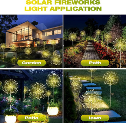 LED Solar Firework Lights Garden Decoration