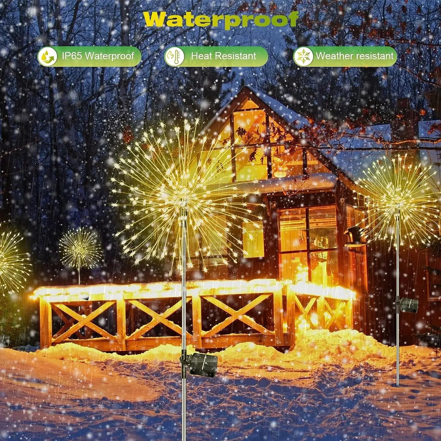 LED Solar Firework Lights Garden Decoration