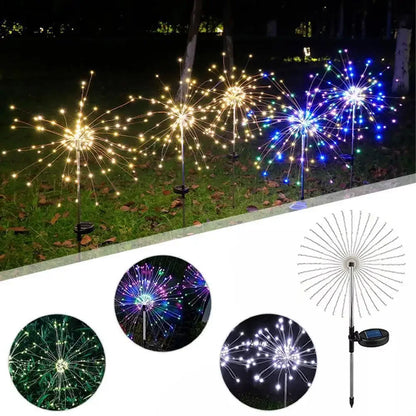 LED Solar Firework Lights Garden Decoration